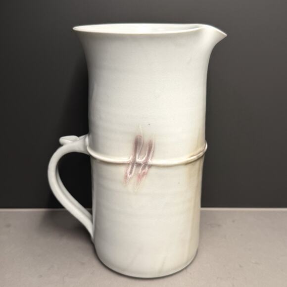 Roycroft Potters East Aurora NY Porcelain Pottery Pitcher Jug With Handle 9 1/4" - Picture 1 of 9